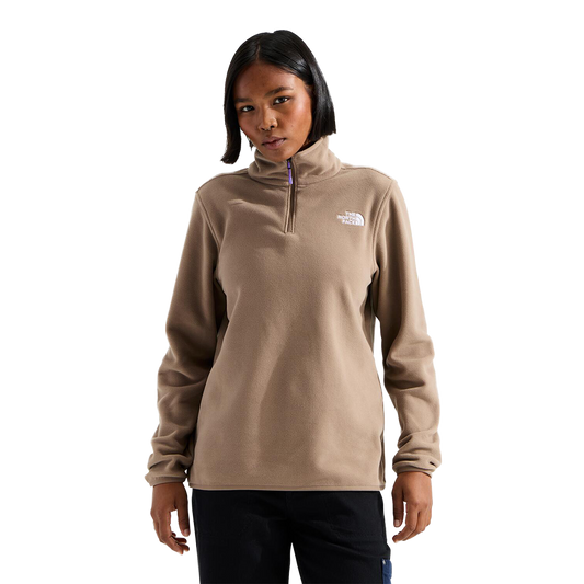 NORTH FACE W GLACIER FLEECE 1/4 ZIP JKT GARNET