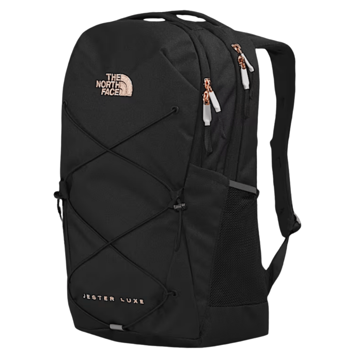 NORTHFACE WOMEN JESTER LUXE BACKPACK - TNF BLK CRL MTL - SIDE VIEW