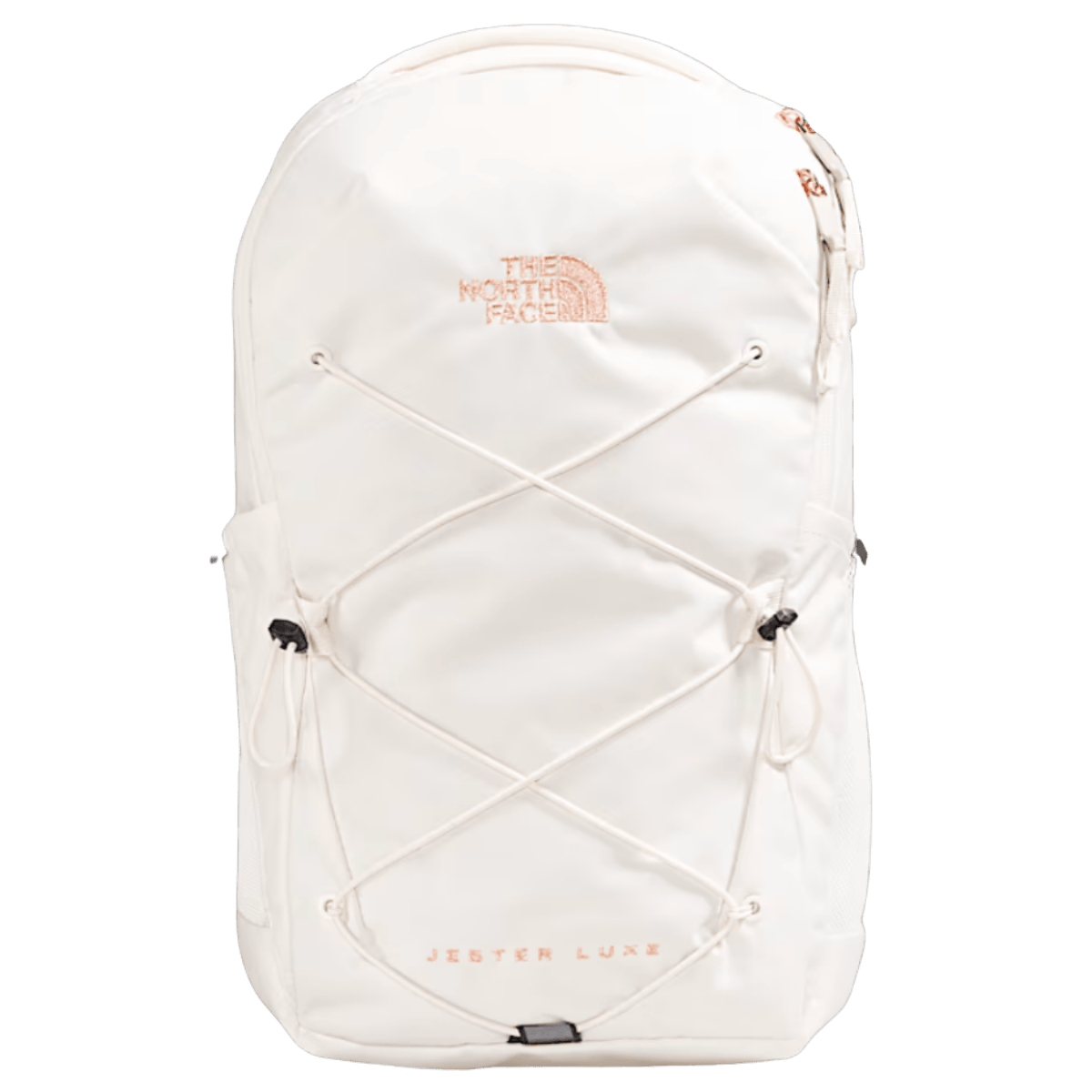 NORTHFACE WOMEN JESTER LUXE BACKPACK - WHITE CRL MTL - FRONT VIEW