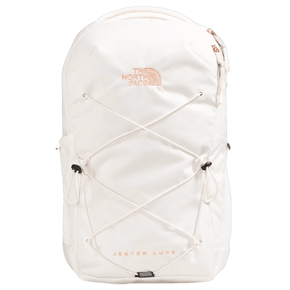 NORTHFACE WOMEN JESTER LUXE BACKPACK - WHITE CRL MTL - FRONT VIEW