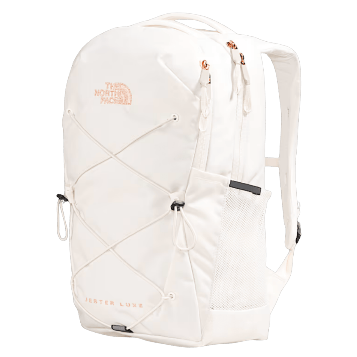 NORTHFACE WOMEN JESTER LUXE BACKPACK - WHITE CRL MTL - SIDE VIEW