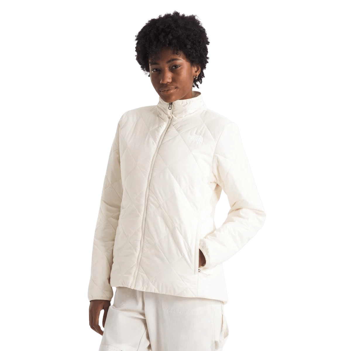 NORTHFACE WOMENS SHADY GLADE INS JACKET - WHITE DUNE WW FRONT