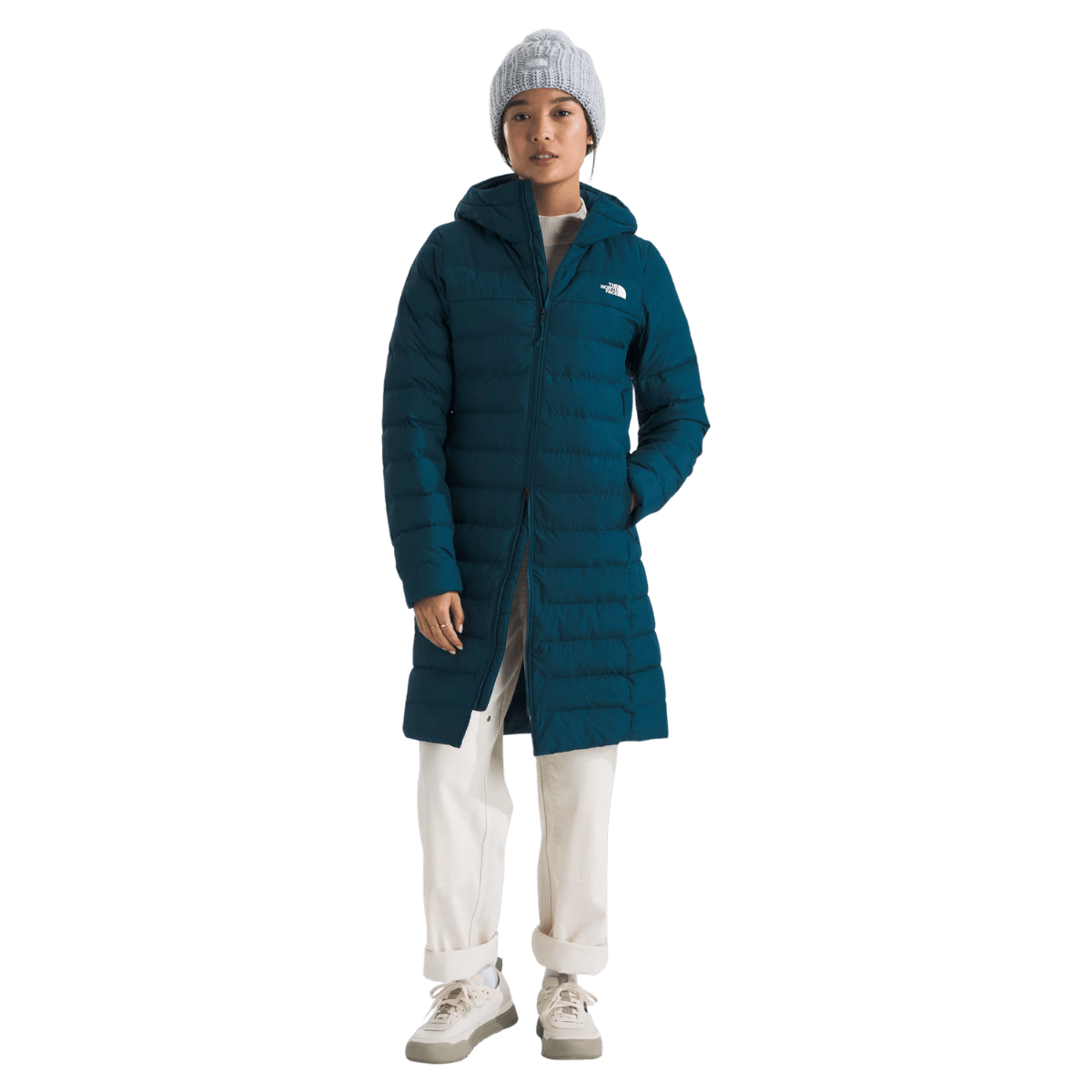 NORTHFACE WOMEN'S ACONCAGUA PARKA - MIDNIGHT PETROL WW FRONT