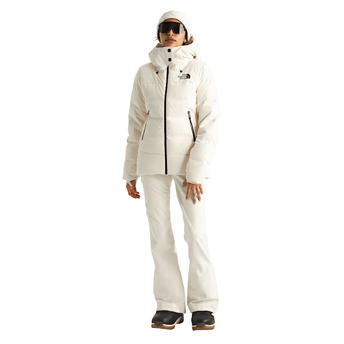 NORTHFACE WOMEN'S CIRQUE DOWN JACKET - WHITE DUNE WW WHOLE FRONT