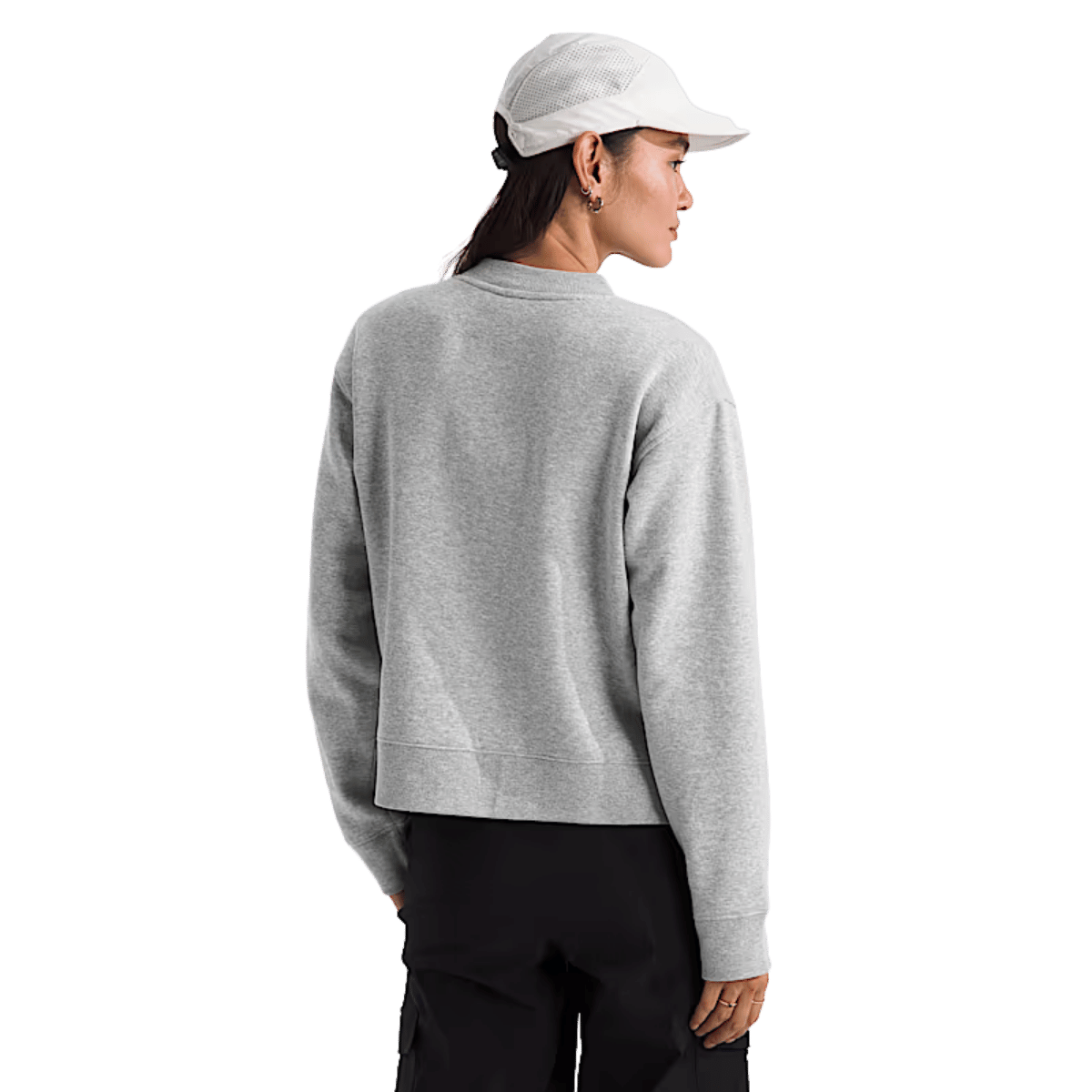 NORTHFACE WOMEN'S EVOLUTION FLEECE CREW - TNF LIGHT GREY HEATHER WW BACK