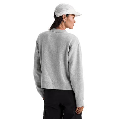 NORTHFACE WOMEN'S EVOLUTION FLEECE CREW - TNF LIGHT GREY HEATHER WW BACK
