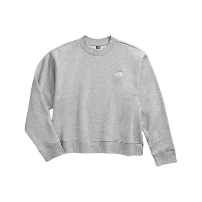 NORTHFACE WOMEN'S EVOLUTION FLEECE CREW - TNF LIGHT GREY HEATHER FRONT