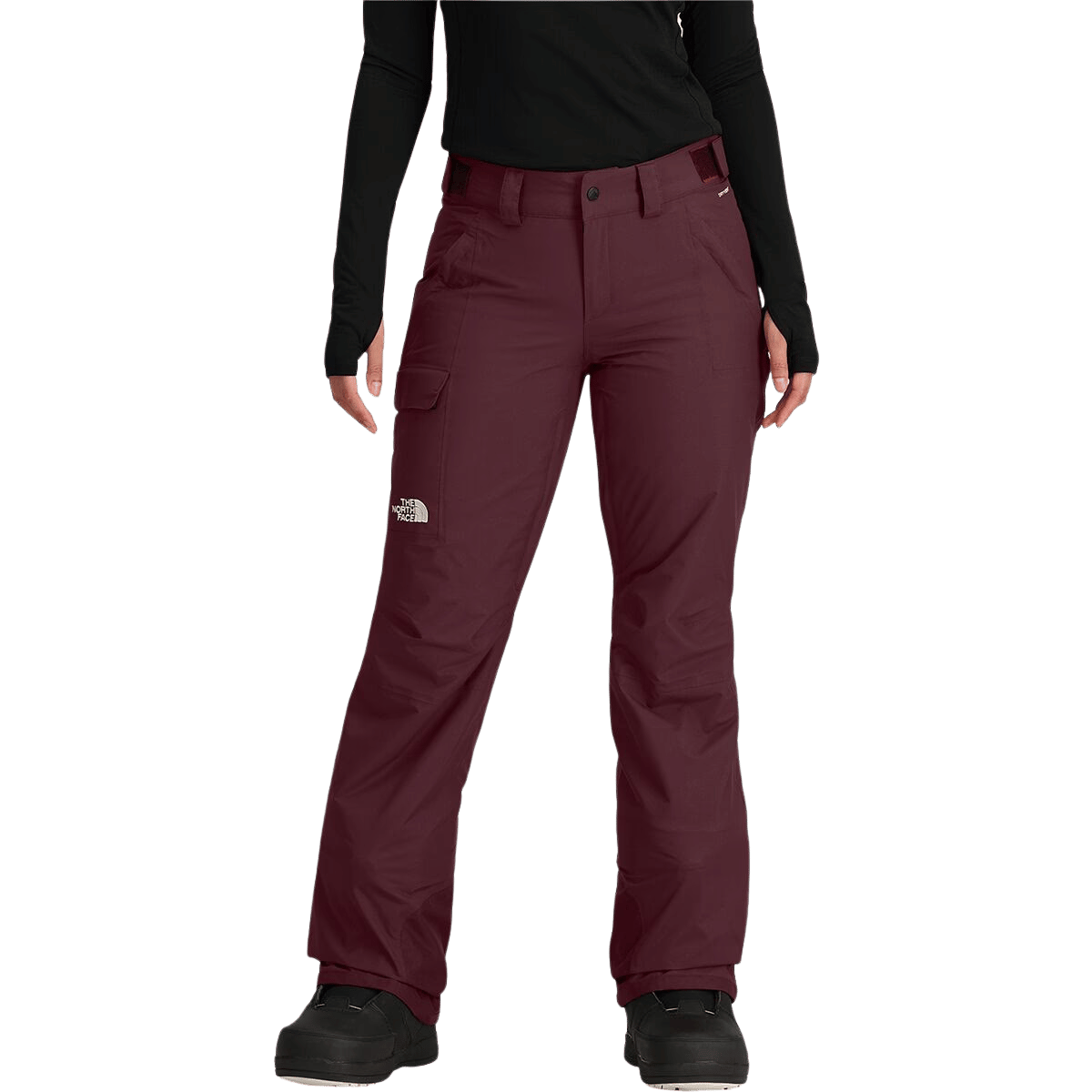 NORTHFACE WOMEN'S FREEDOM INSULATED PANTS - ALPINE PLUM WW FRONT view with model