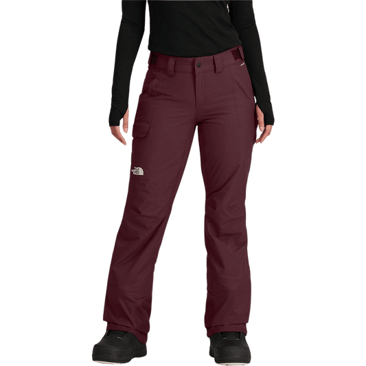 NORTHFACE WOMEN'S FREEDOM INSULATED PANTS - ALPINE PLUM WW FRONT view with model