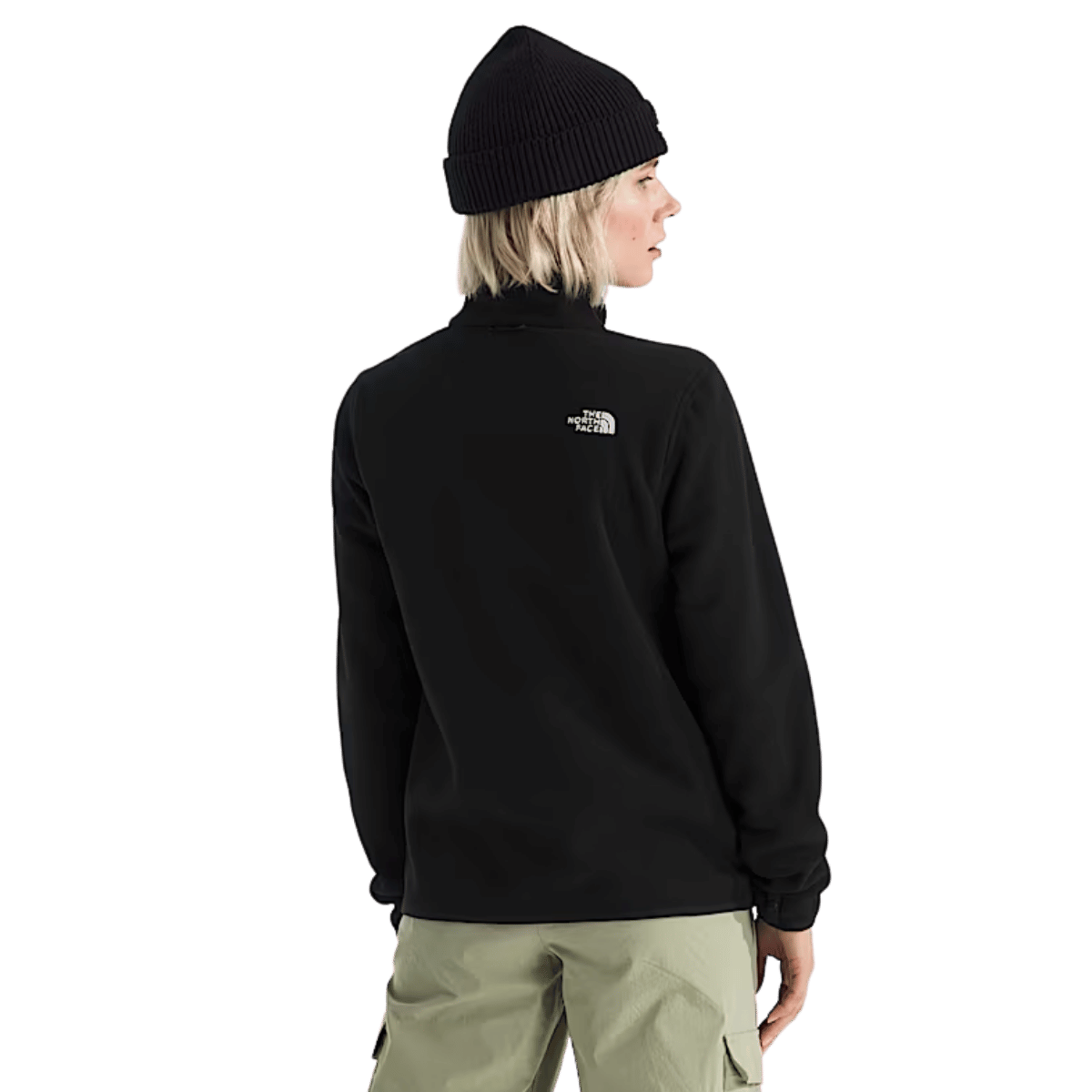 NORTHFACE WOMEN'S GLACIER FLEECE JACKET - TNF BLACK WW BACK