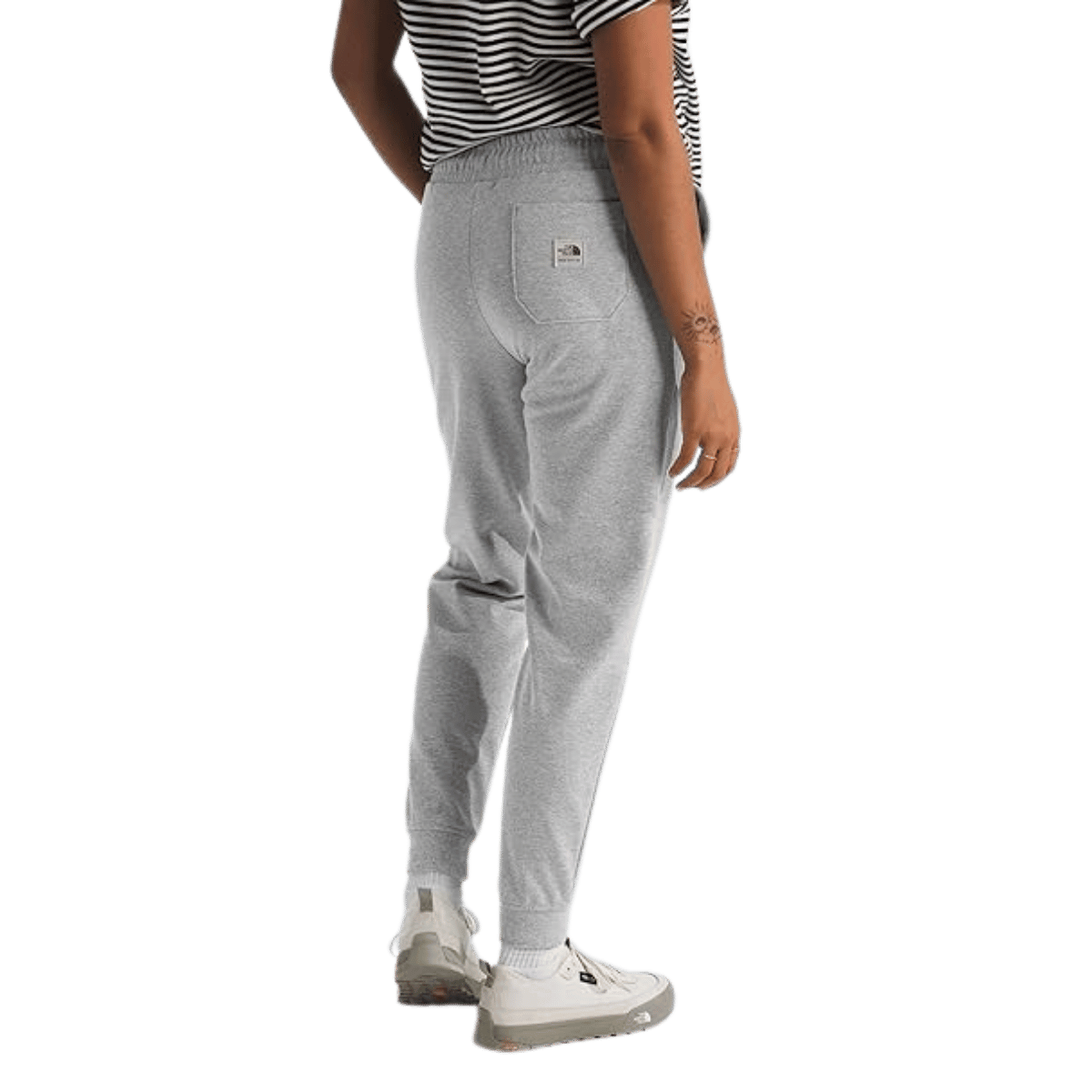 NORTHFACE WOMEN'S HERITAGE PATCH JOGGER - TNF LIGHT GREY HEATHER WW BACK