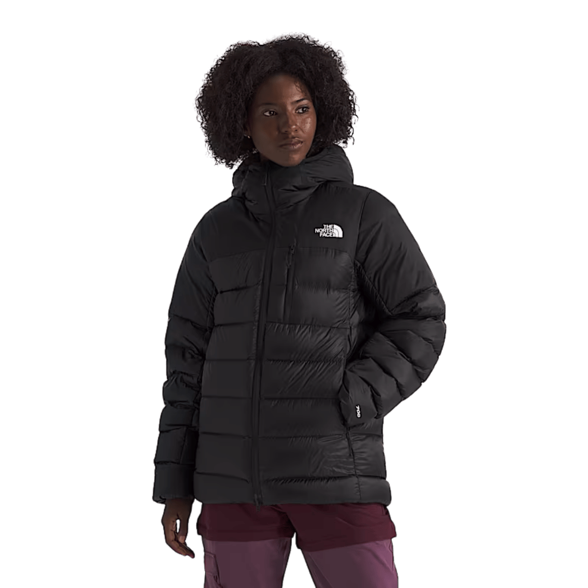 NORTHFACE WOMEN'S KALIX DOWN HOODIE - TNF BLACK WW FRONT