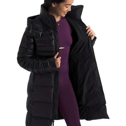 NORTHFACE WOMEN'S RUBY PARKA - TNF BLACK WW FRONT OPEN ANGLE