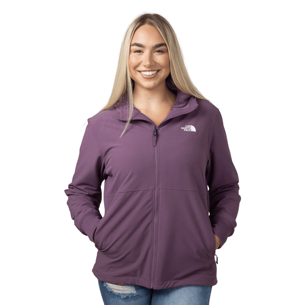 NORTHFACE WOMEN'S SHELBE RASCHEL HOODIE - MAUVE WW FRONT