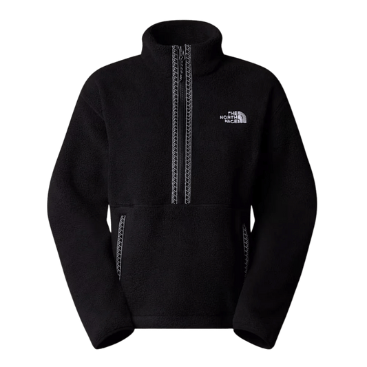 NORTHFACE WOMEN'S TNF FLEESKI 1/4 ZIP PULLOVER - TNF BLACK/TNF BLACK FRONT