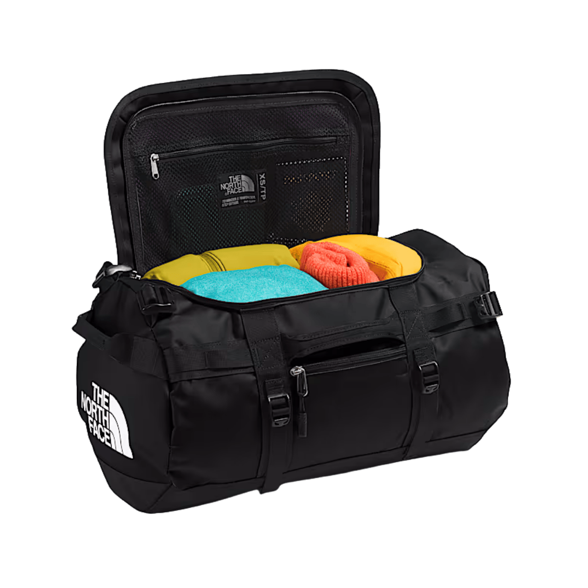 NORTHFACE BASE CAMP DUFFEL XS - TNF BLACK/TNF WHITE NPF FRONT OPEN