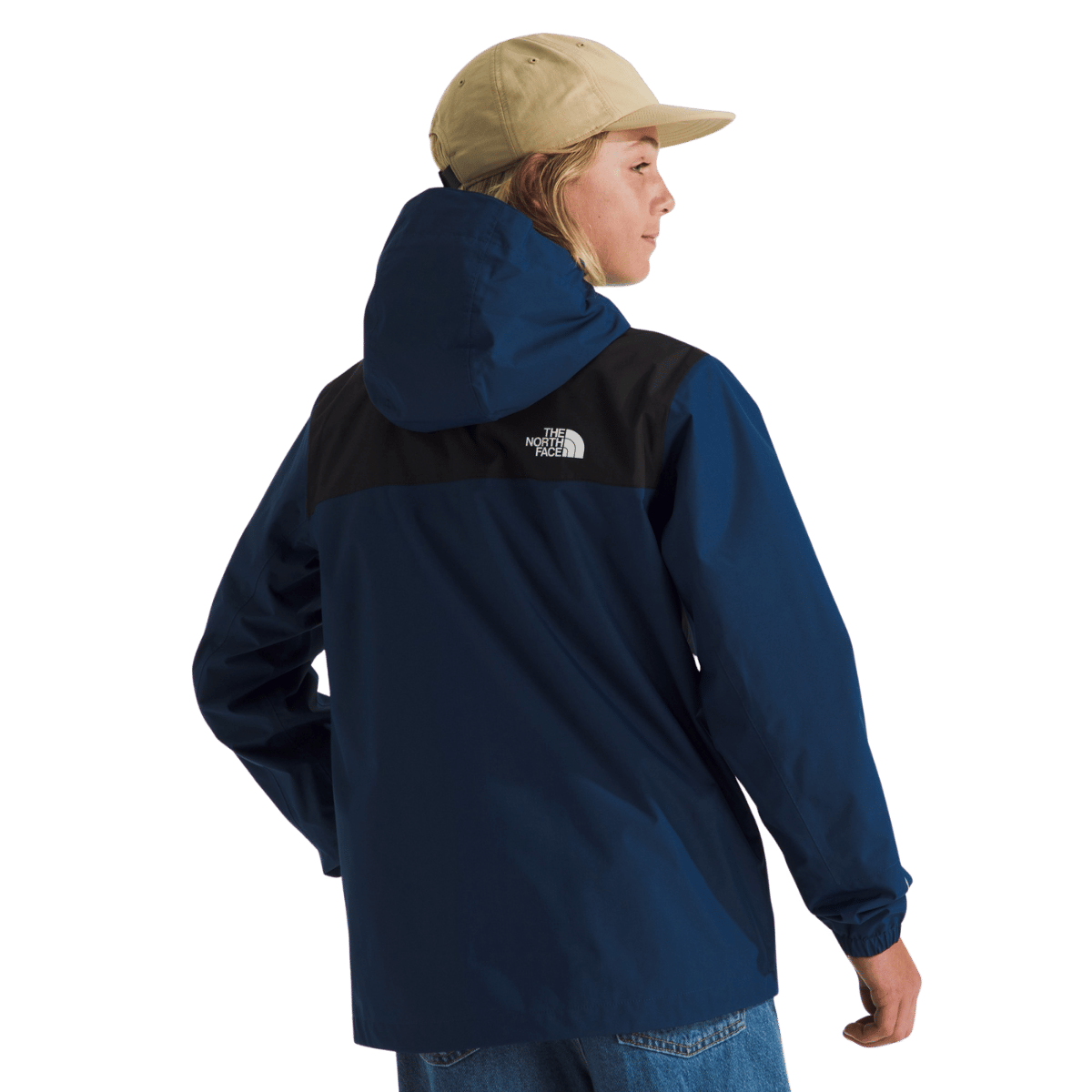 NORTHFACE BOY'S ANTORA RAIN JACKET - ESTATE BLUE WW BACK