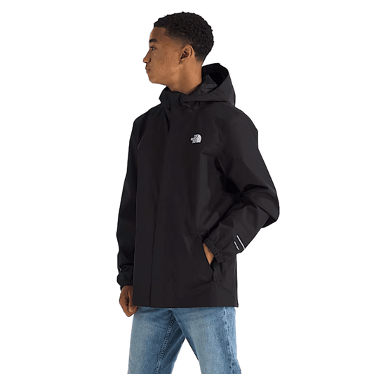 NORTHFACE BOY'S ANTORA RAIN JACKET - TNF BLACK/TNF BLACK WW FRONT