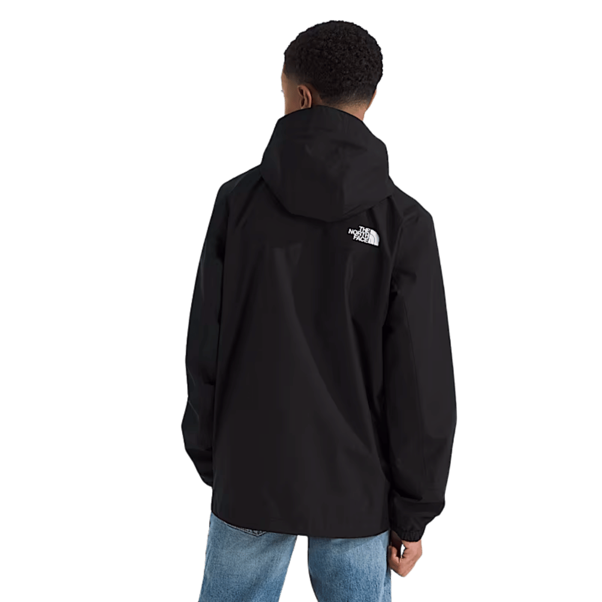 NORTHFACE BOY'S ANTORA RAIN JACKET - TNF BLACK/TNF BLACK WW BACK