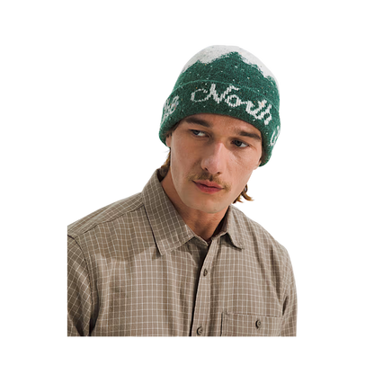 NORTHFACE_CABIN_MOUNTAINSCAPE_CLASSIC_FIT_BEANIE_HUNTER_GRN_SIDE