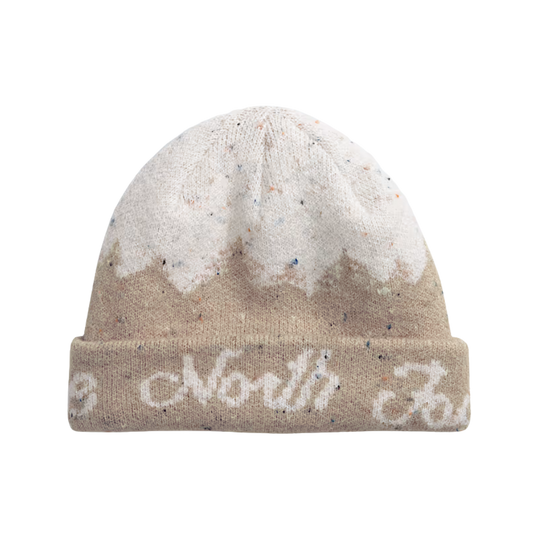 NORTHFACE_CABIN_MOUNTAINSCAPE_CLASSIC_FIT_BEANIE_MUSHROOM_GREY_FRONT