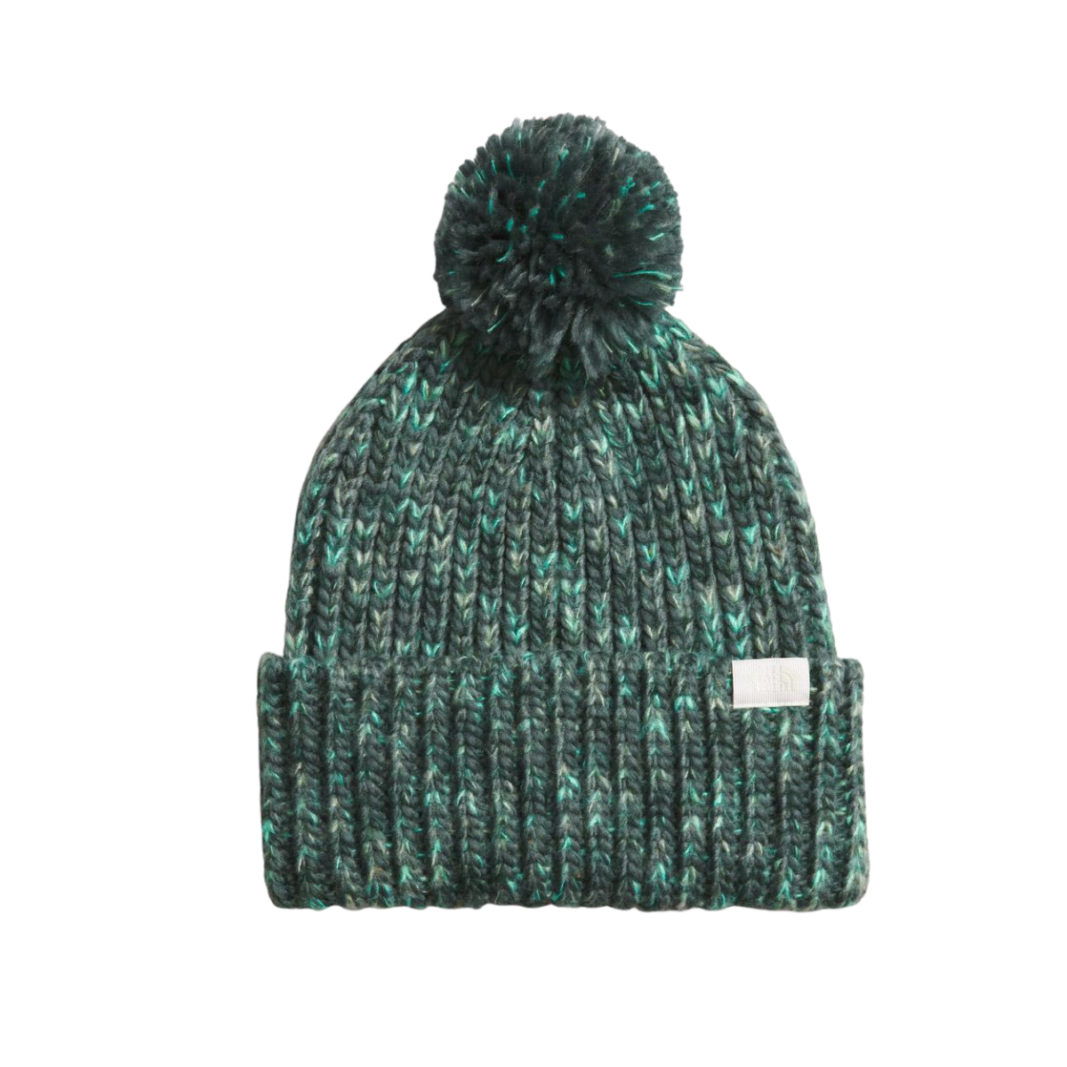 NORTHFACE_COZY_CHUNKY_WIDE_CUFF_BEANIE_DARK_SAGE_FRONT