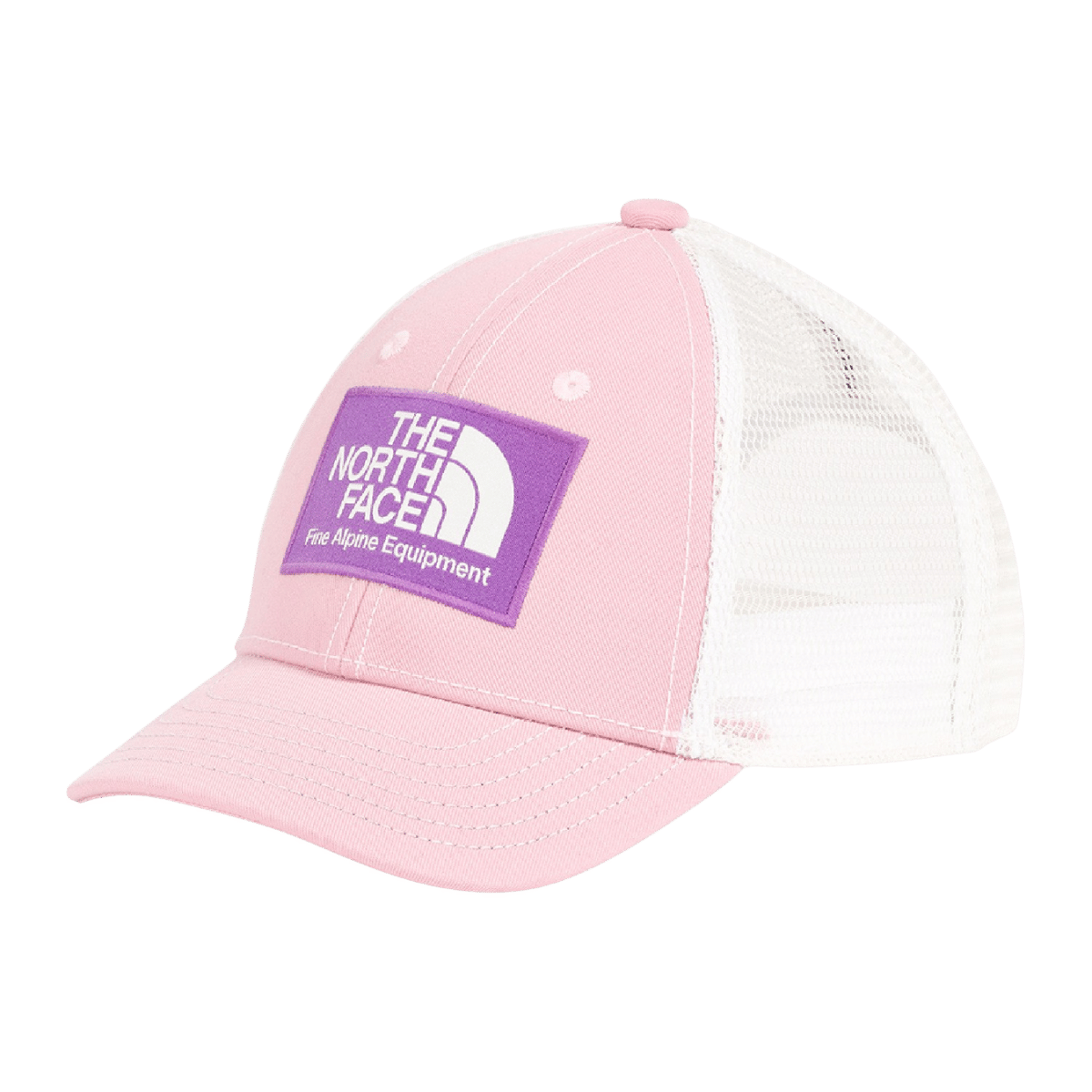 NORTHFACE KID'S MUDDER TRUCKER HAT - PINK CLOVER FRONT