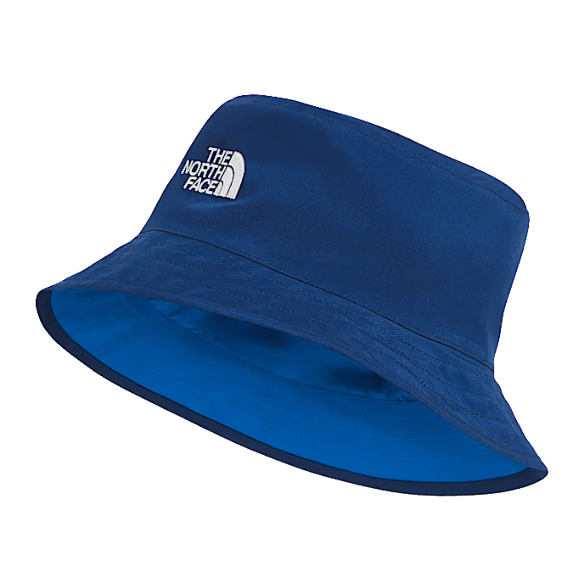 NORTHFACE KID'S REVERSIBLE BUCKET HAT - HERO BLUE/PRINT FRONT