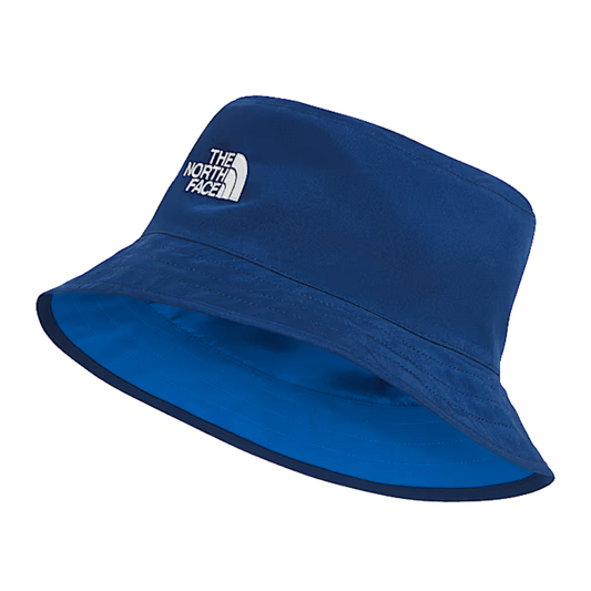 NORTHFACE KID'S REVERSIBLE BUCKET HAT - HERO BLUE/PRINT FRONT
