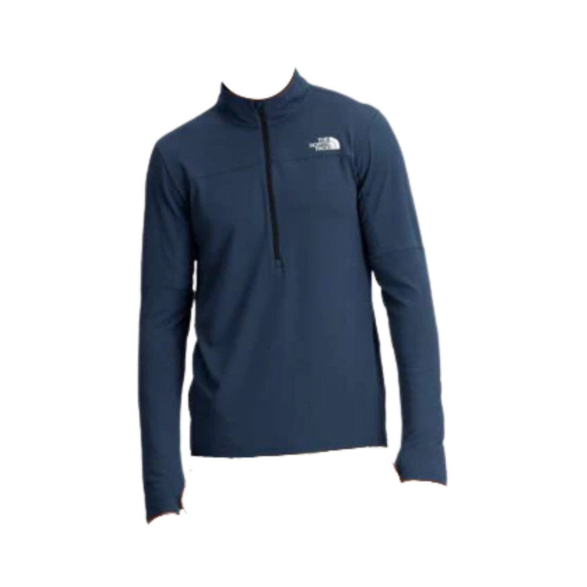NORTHFACE SUNRISER 1/4 ZIP RECYCLED POLYESTER - SHADY BLUE - FRONT VIEW