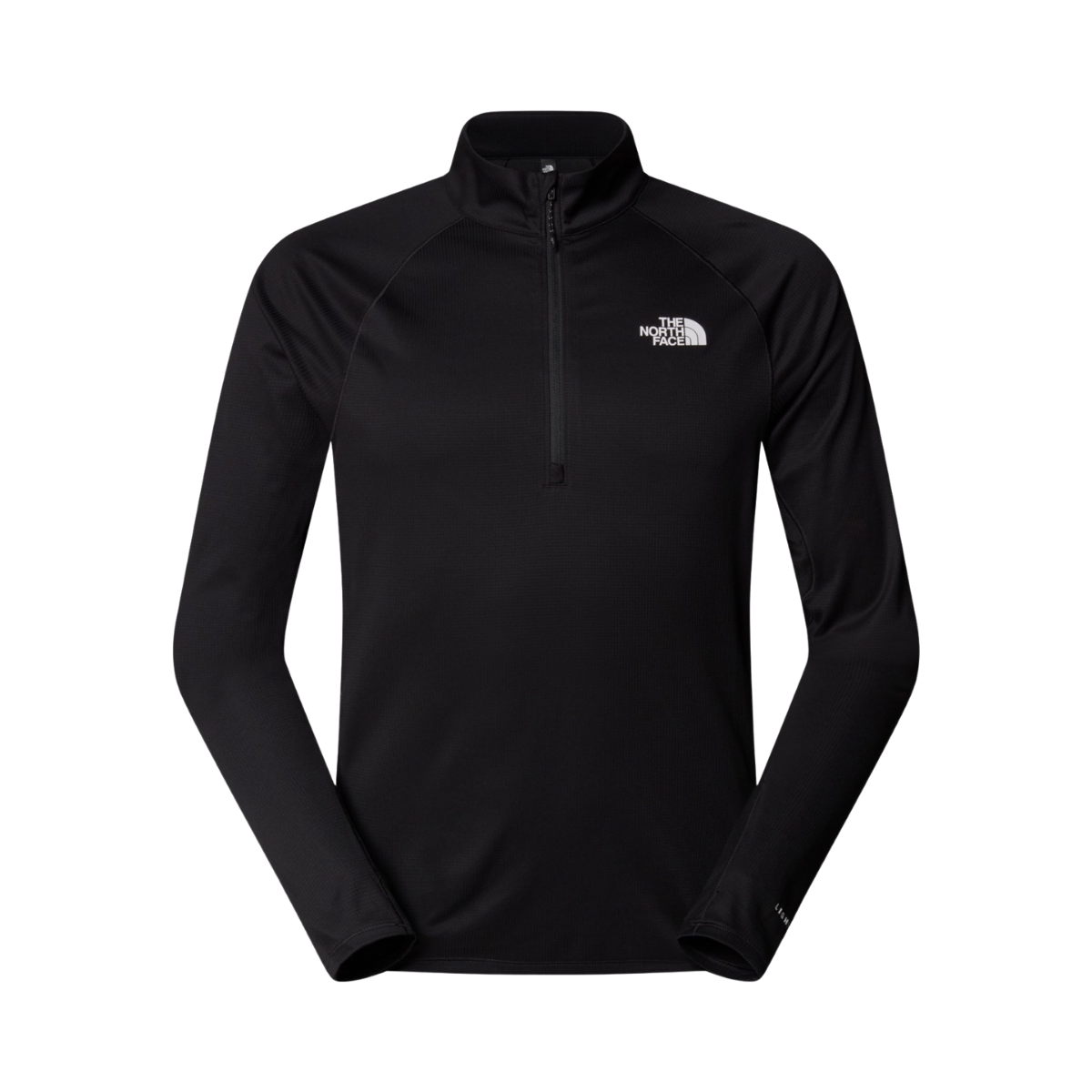 NORTHFACE SUNRISER 1/4 ZIP RECYCLED POLYESTER - TNF BLACK - FRONT VIEW