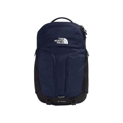 NORTHFACE SURGE BACKPACK - ONE SIZE - ASPH GRY/SLT ROSE - FRONT VIEW