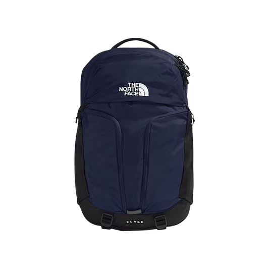 NORTHFACE SURGE BACKPACK - ONE SIZE - ASPH GRY/SLT ROSE - FRONT VIEW