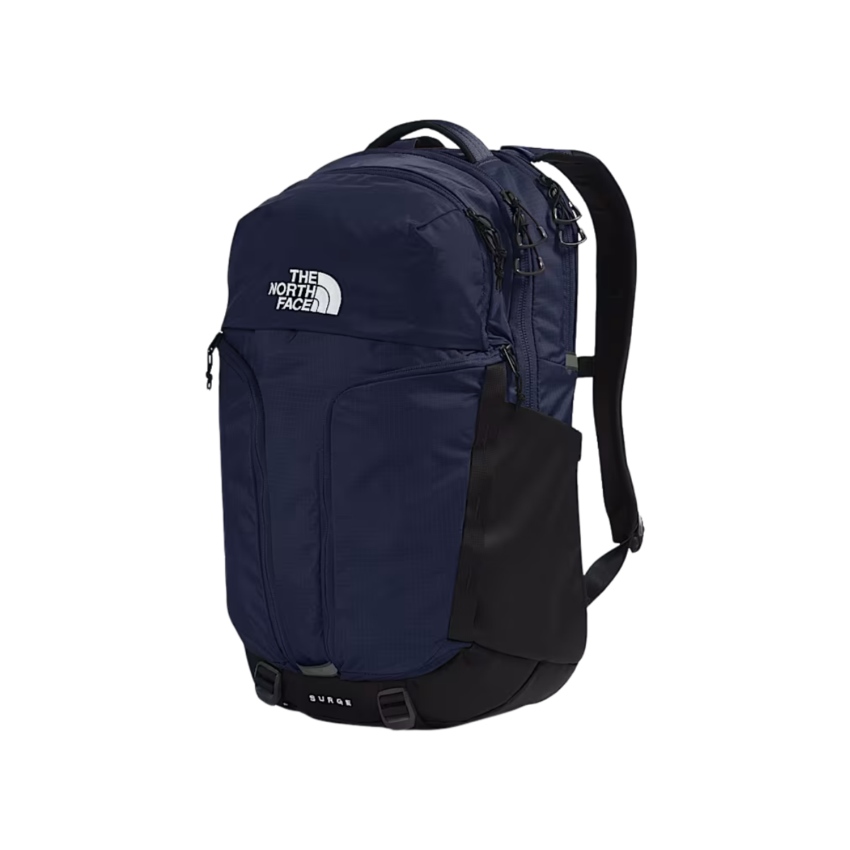 NORTHFACE SURGE BACKPACK - ONE SIZE - ASPH GRY/SLT ROSE - SIDE VIEW