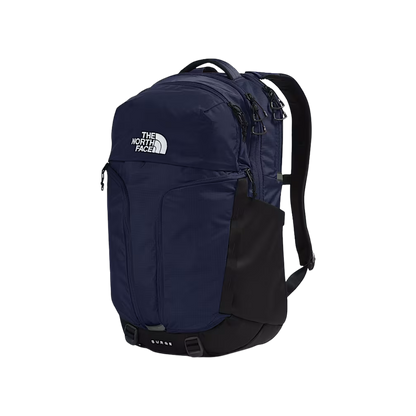 NORTHFACE SURGE BACKPACK - ONE SIZE - ASPH GRY/SLT ROSE - SIDE VIEW
