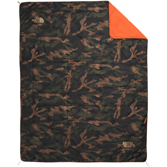 NORTHFACE WAWONA BLANKET - GREEN/TNF CAMO PRINT FRONT
