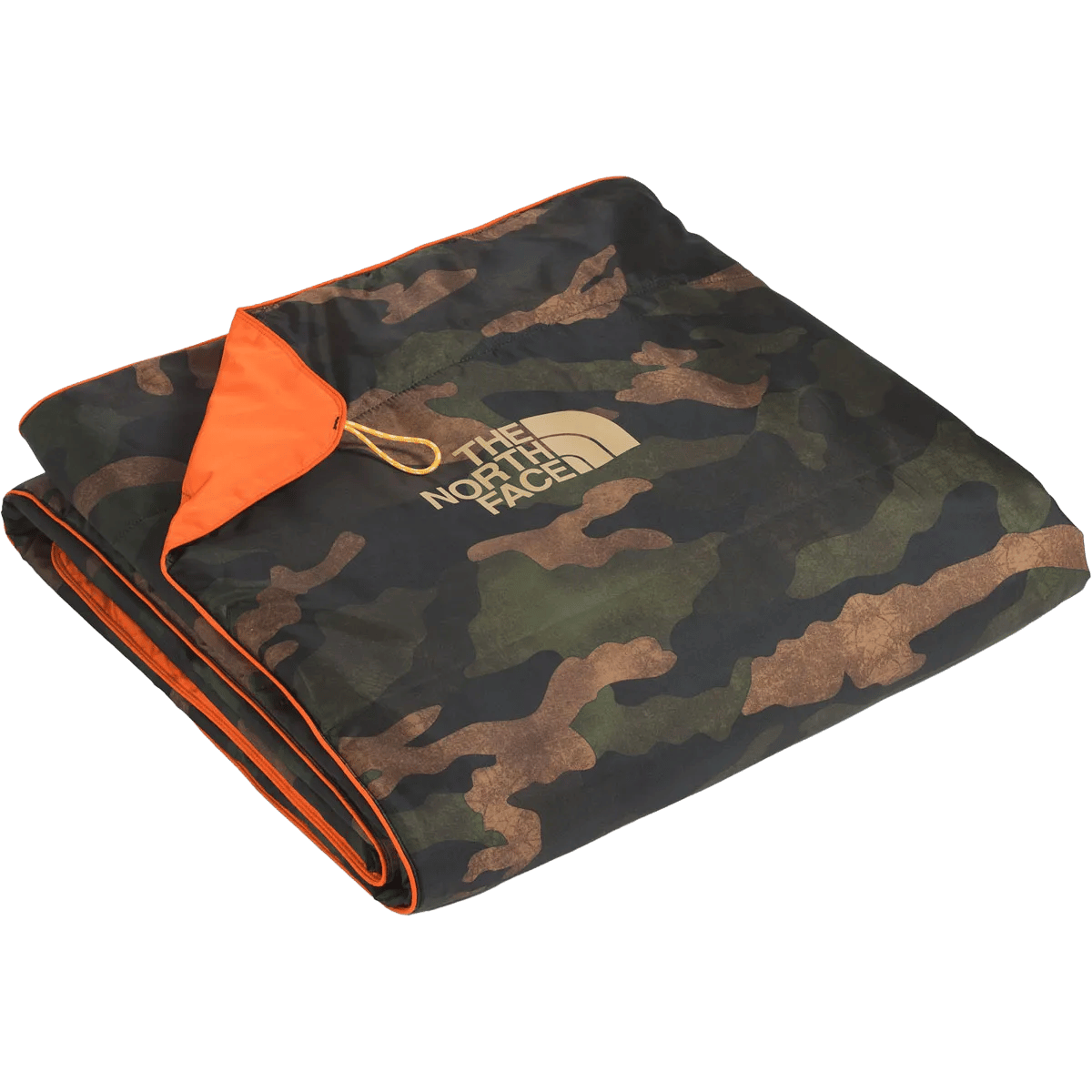 NORTHFACE WAWONA BLANKET - GREEN/TNF CAMO PRINT FOLD ANGLE
