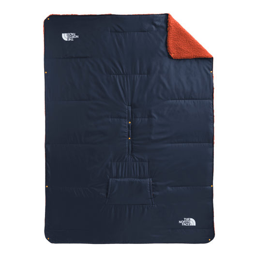 NORTHFACE WAWONA FUZZY BLANKET - NAVY/BRONZE NPF FRONT