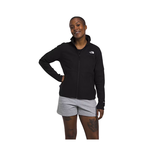 NORTHFACE WOMEN'S ALPINE POLARTEC 100 VERSATILE JACKET - TNF BLACK - FRONT VIEW