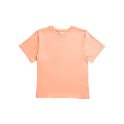 THE NORTH FACE WOMEN'S DUNE SKY FLASHDRY SHORT SLEEVE - BRIGHT CANTALOUPE