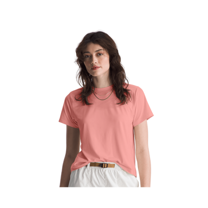 THE NORTH FACE WOMEN'S DUNE SKY FLASHDRY SHORT SLEEVE - LIGHT MAHOGANY - FRONT VIEW
