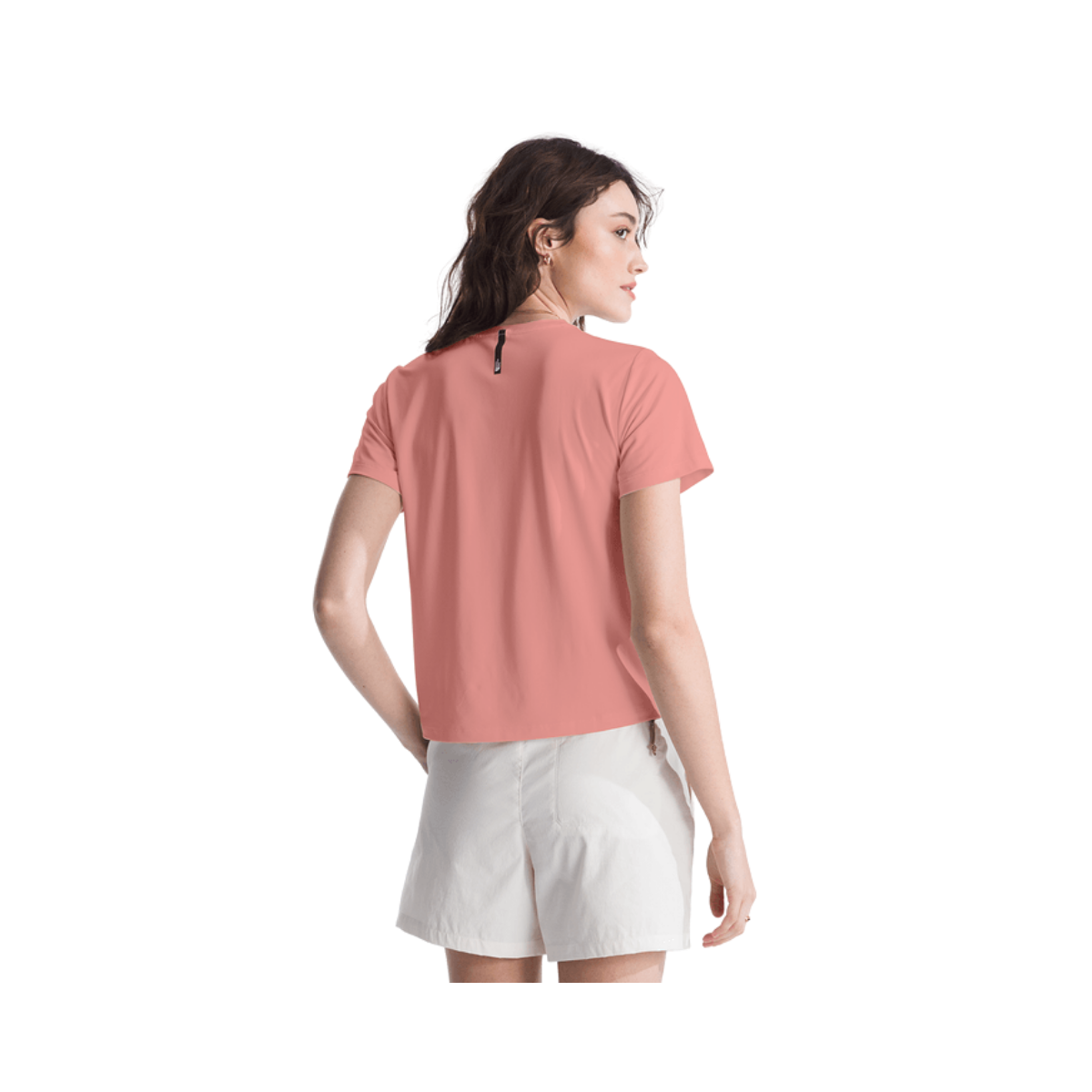 THE NORTH FACE WOMEN'S DUNE SKY FLASHDRY SHORT SLEEVE - LIGHT MAHOGANY - BACK VIEW