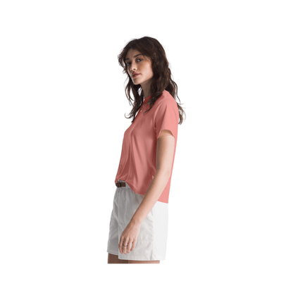 THE NORTH FACE WOMEN'S DUNE SKY FLASHDRY SHORT SLEEVE - LIGHT MAHOGANY - SIDE VIEW
