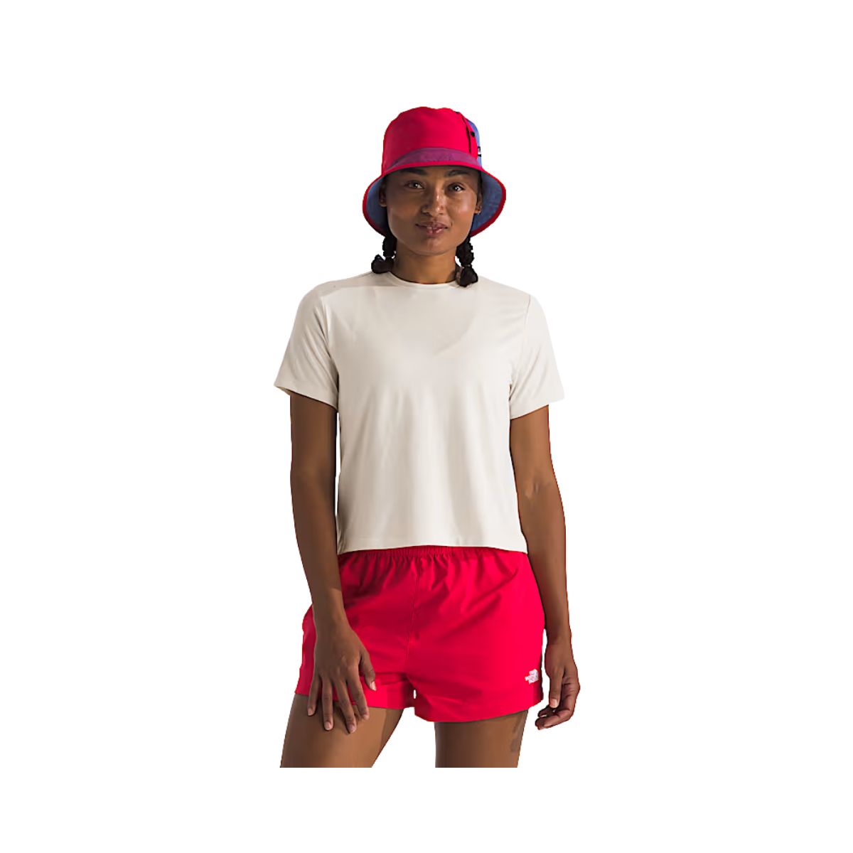 THE NORTH FACE WOMEN'S DUNE SKY FLASHDRY SHORT SLEEVE - WHITE DUNE - FRONT VIEW