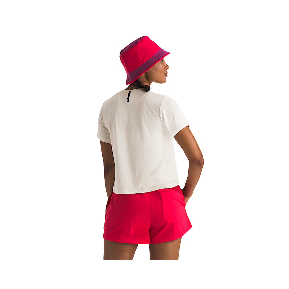 THE NORTH FACE WOMEN'S DUNE SKY FLASHDRY SHORT SLEEVE - WHITE DUNE - BACK VIEW