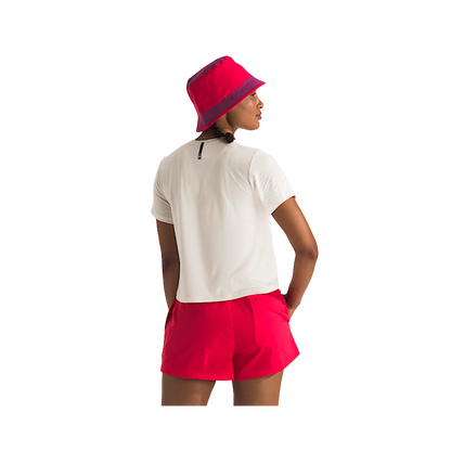 THE NORTH FACE WOMEN'S DUNE SKY FLASHDRY SHORT SLEEVE - WHITE DUNE - BACK VIEW