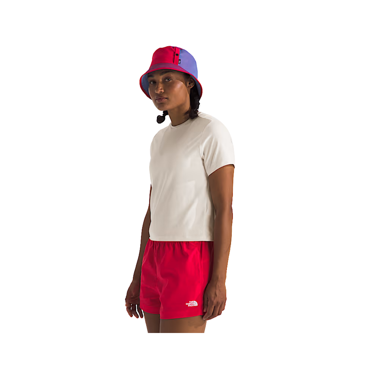 THE NORTH FACE WOMEN'S DUNE SKY FLASHDRY SHORT SLEEVE - WHITE DUNE - SIDE VIEW