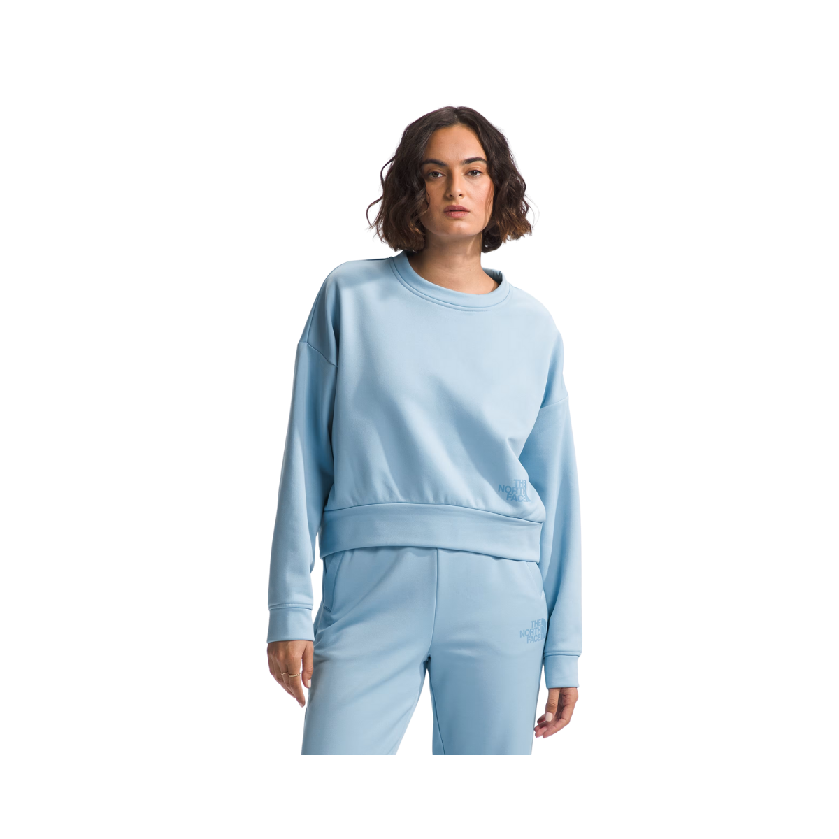 NORTHFACE_WOMEN_HORIZON_PERFORMANCE_FLEECE_RELAXED_FIT_CREW_FRONT