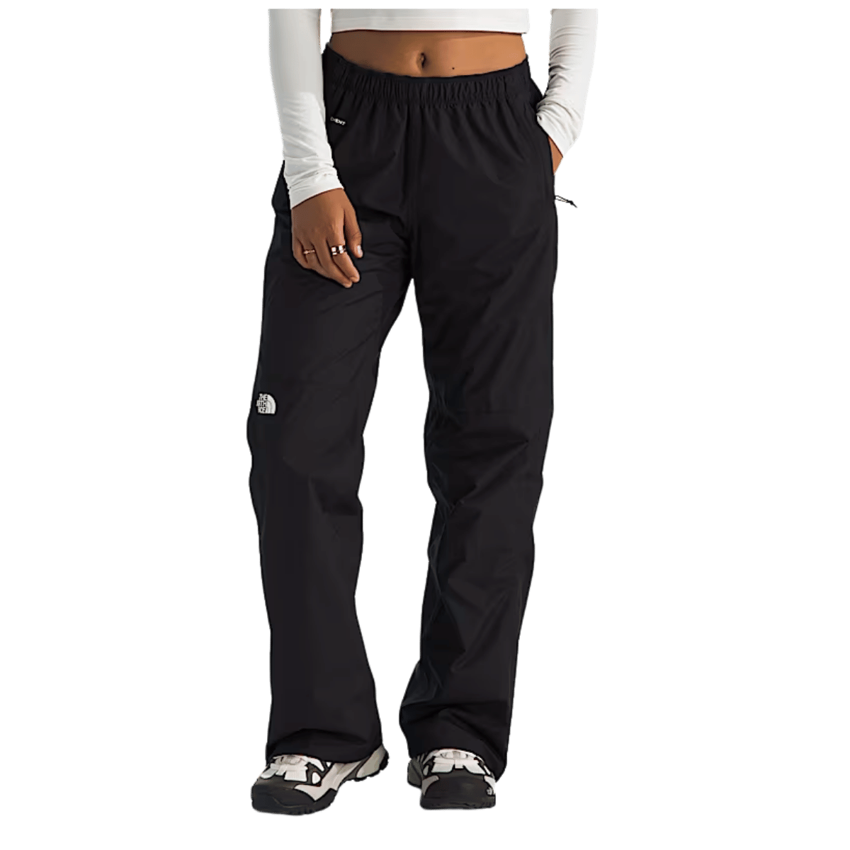 NORTHFACE WOMEN'S ANTORA RAIN PANT - TNF BLACK WW FRONT