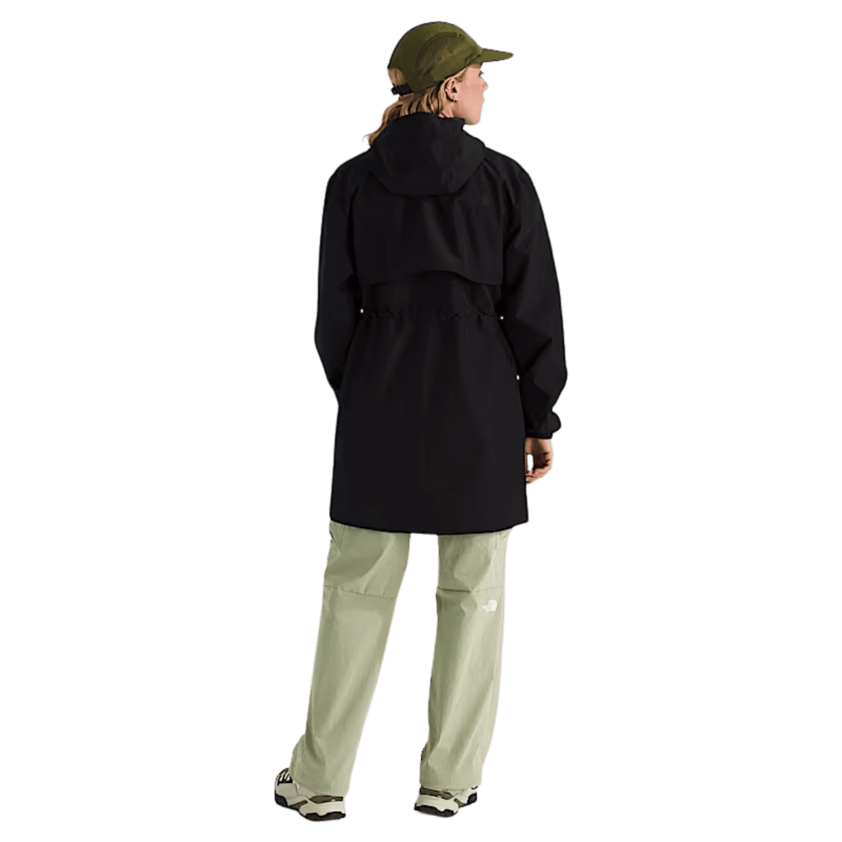 NORTHFACE WOMEN'S DAYBREAK MID RAIN PARKA - TNF BLACK WW BACK